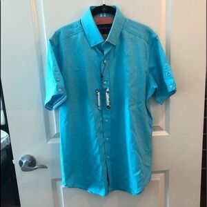 Robert Graham Men’s Blue Bozeman Shirt Size M New